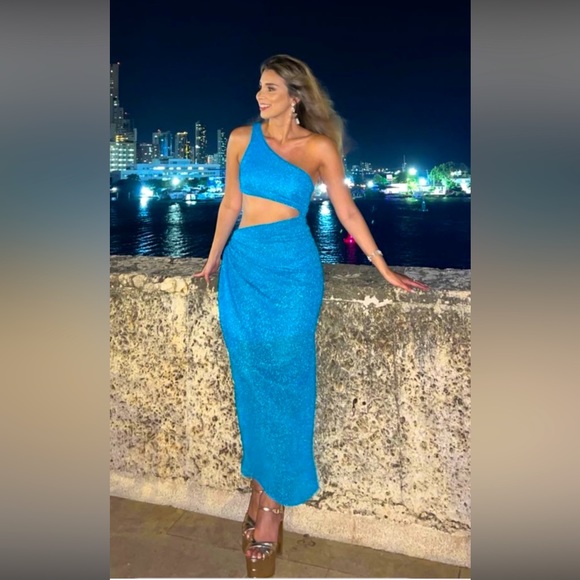 NWT BAOBAB Dunas De Taroa Zadeh Asymmetric Jersey Cut-Out Dress - Picture 3 of 15